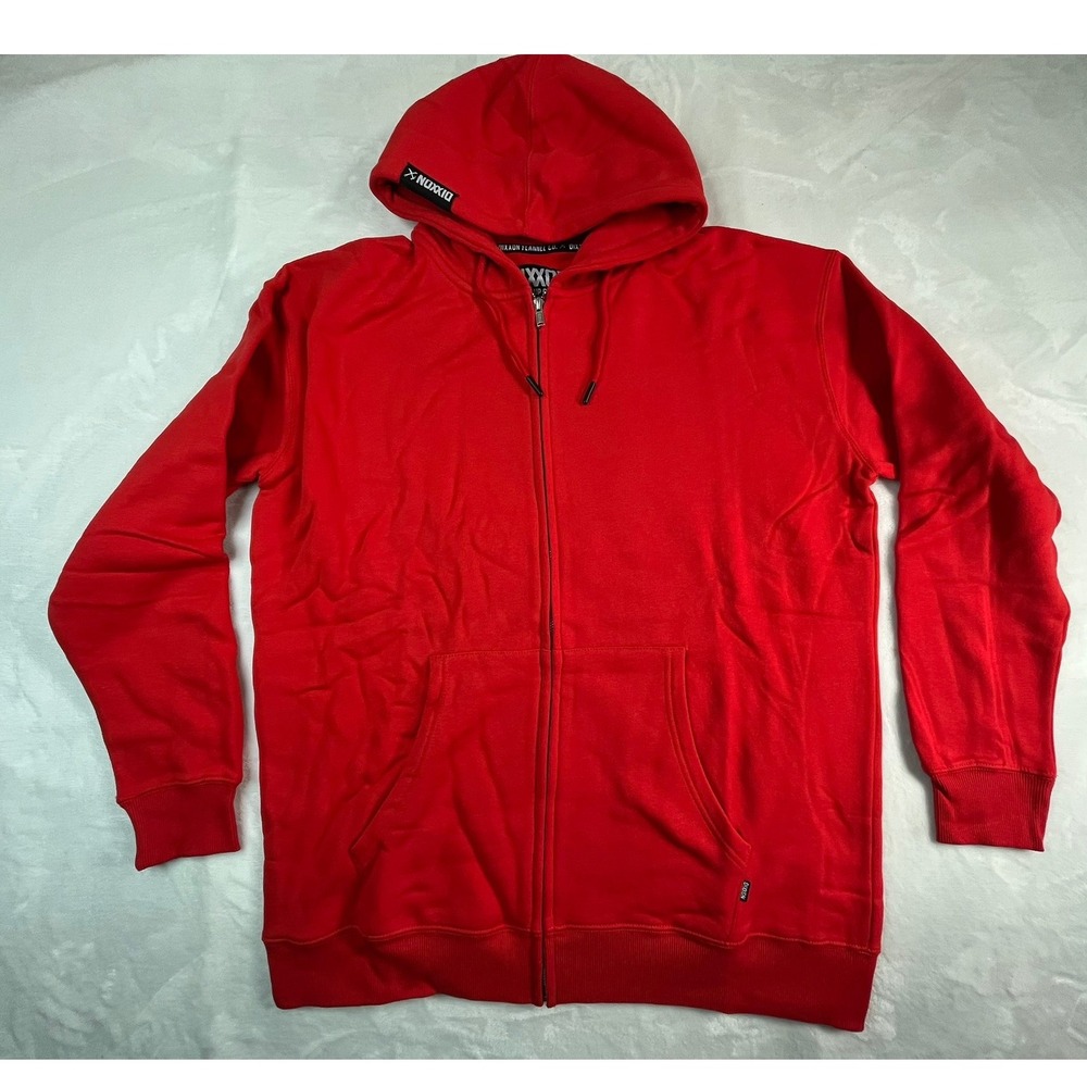 NEW‎ Dixon Flannel Co. Mens L Red Zip Up Hoodie